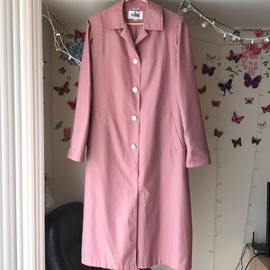 Pink raincoat/trenchcoat (waterproof)